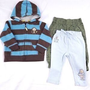 Baby Boy Pants and Full Zip Hooded Jacket Size 9 Months